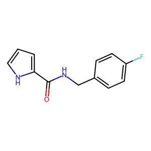 N-[(4-fluorophenyl)methyl]-1H-pyrrole-2-carboxamide structure