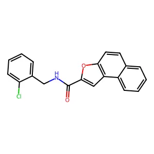N-(2-chlorobenzyl)naphtho[2,1-b]furan-2-carboxamide structure