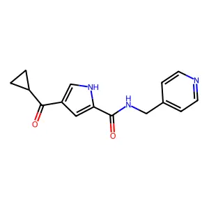 4-(cyclopropylcarbonyl)-N-(4-pyridinylmethyl)-1H-pyrrole-2-carboxamide structure