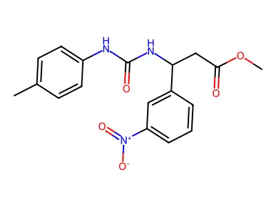Methyl 3-(3-nitrophenyl)-3-[(4-toluidinocarbonyl)amino]propanoate structure