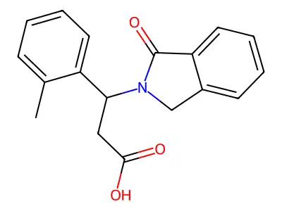 3-(2-methylphenyl)-3-(1-oxo-1,3-dihydro-2H-isoindol-2-yl)propanoic acid structure