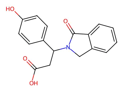 3-(4-hydroxyphenyl)-3-(1-oxo-1,3-dihydro-2H-isoindol-2-yl)propanoic acid structure