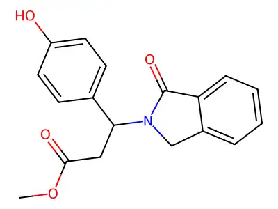 methyl 3-(4-hydroxyphenyl)-3-(1-oxo-1,3-dihydro-2H-isoindol-2-yl)propanoate structure