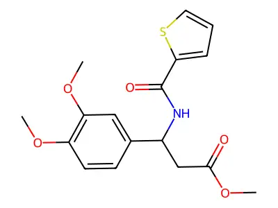 Methyl 3-(3,4-dimethoxyphenyl)-3-[(2-thienylcarbonyl)amino]propanoate structure