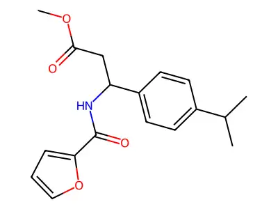 Methyl 3-[(2-furylcarbonyl)amino]-3-(4-isopropylphenyl)propanoate structure