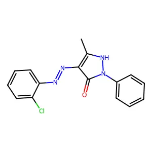 4-((2-Chlorophenyl)diazenyl)-3-methyl-1-phenyl-1H-pyrazol-5-OL structure