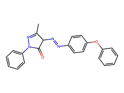 5-Methyl-4-((4-phenoxyphenyl)diazenyl)-2-phenyl-2,4-dihydro-3H-pyrazol-3-one structure