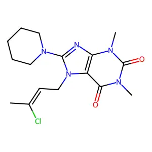 7-(3-CL-2-Butenyl)-1,3-DI-ME-8-(1-piperidinyl)-3,7-dihydro-1H-purine-2,6-dione structure