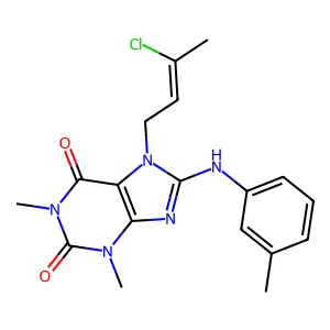 7-(3-CL-2-Butenyl)-1,3-dimethyl-8-(3-toluidino)-3,7-dihydro-1H-purine-2,6-dione structure