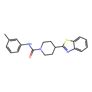 4-(1,3-benzothiazol-2-yl)-N-(3-methylphenyl)piperidine-1-carboxamide structure