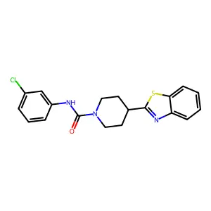4-(1,3-benzothiazol-2-yl)-N-(3-chlorophenyl)piperidine-1-carboxamide structure
