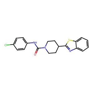 4-(1,3-benzothiazol-2-yl)-N-(4-chlorophenyl)piperidine-1-carboxamide structure
