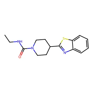 4-(1,3-benzothiazol-2-yl)-N-ethylpiperidine-1-carboxamide structure