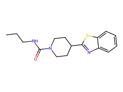 4-(1,3-benzothiazol-2-yl)-N-propylpiperidine-1-carboxamide structure