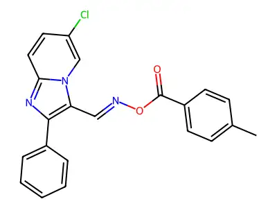 [(6-Chloro-2-phenylimidazo[1,2-a]pyridin-3-yl)methylideneamino] 4-methylbenzoate structure