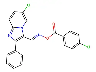 [(6-Chloro-2-phenylimidazo[1,2-a]pyridin-3-yl)methylideneamino] 4-chlorobenzoate structure