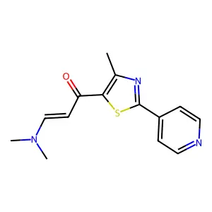 3-(Dimethylamino)-1-[4-methyl-2-(pyridin-4-yl)-1,3-thiazol-5-yl]prop-2-en-1-one structure
