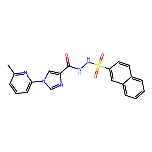 N'-{[1-(6-methyl-2-pyridinyl)-1H-imidazol-4-yl]carbonyl}-2-naphthalenesulfonohydrazide structure