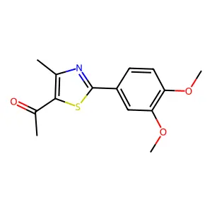 1-[2-(3,4-Dimethoxyphenyl)-4-methyl-1,3-thiazol-5-yl]-1-ethanone structure