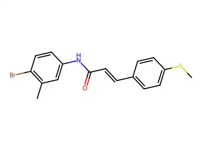 N-(4-Bromo-3-methylphenyl)-3-(4-(methylthio)phenyl)-2-propenamide structure