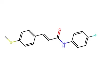 N-(4-fluorophenyl)-3-(4-methylsulfanylphenyl)prop-2-enamide structure