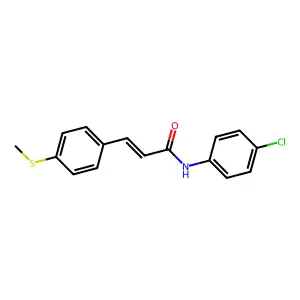 N-(4-Chlorophenyl)-3-(4-(methylthio)phenyl)acrylamide structure