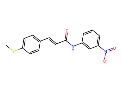 3-(4-(Methylthio)phenyl)-N-(3-nitrophenyl)-2-propenamide structure