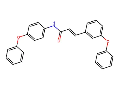 3-(3-phenoxyphenyl)-N-(4-phenoxyphenyl)prop-2-enamide structure