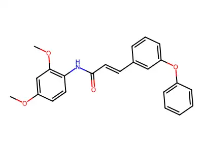 N-(2,4-dimethoxyphenyl)-3-(3-phenoxyphenyl)prop-2-enamide structure