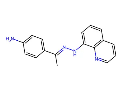 4-{1-[2-(Quinolin-8-YL)hydrazin-1-ylidene]ethyl}aniline structure