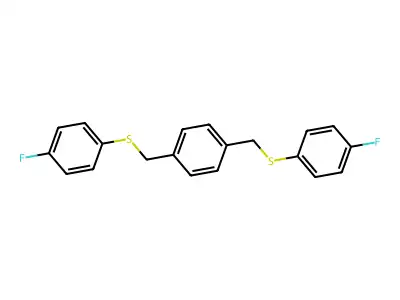 1-Fluoro-4-[(4-{[(4-fluorophenyl)sulfanyl]methyl}benzyl)sulfanyl]benzene structure