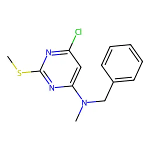 N-benzyl-6-chloro-N-methyl-2-methylsulfanylpyrimidin-4-amine structure