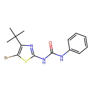 N-[5-bromo-4-(tert-butyl)-1,3-thiazol-2-yl]-N'-phenylurea structure