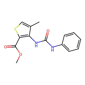 Methyl 3-[(anilinocarbonyl)amino]-4-methyl-2-thiophenecarboxylate structure