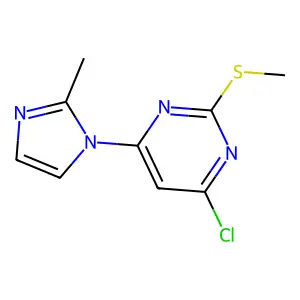4-chloro-6-(2-methyl-1H-imidazol-1-yl)-2-(methylsulfanyl)pyrimidine structure