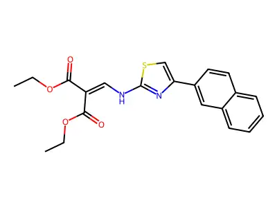 Diethyl 2-({[4-(2-naphthyl)-1,3-thiazol-2-yl]amino}methylene)malonate structure
