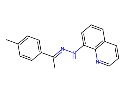 N-[1-(4-methylphenyl)ethylideneamino]quinolin-8-amine structure