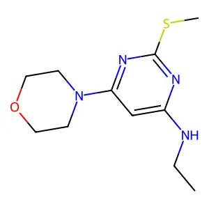N-ethyl-2-(methylsulfanyl)-6-morpholino-4-pyrimidinamine structure