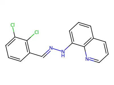 2,3-dichlorobenzenecarbaldehyde N-(8-quinolinyl)hydrazone structure