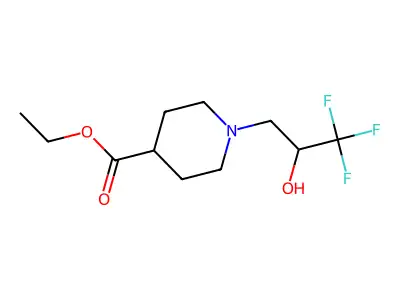 Ethyl 1-(3,3,3-trifluoro-2-hydroxypropyl)piperidine-4-carboxylate structure