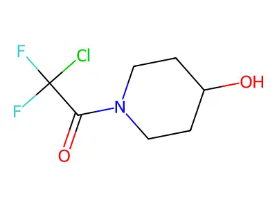 2-Chloro-2,2-difluoro-1-(4-hydroxypiperidino)-1-ethanone structure