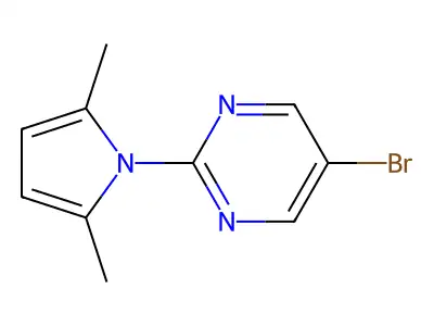 5-bromo-2-(2,5-dimethyl-1H-pyrrol-1-yl)pyrimidine structure