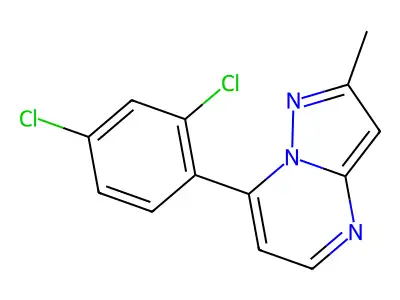7-(2,4-Dichlorophenyl)-2-methylpyrazolo[1,5-a]pyrimidine structure