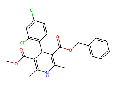 3-benzyl 5-methyl 4-(2,4-dichlorophenyl)-2,6-dimethyl-1,4-dihydro-3,5-pyridinedicarboxylate structure