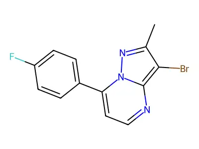 3-Bromo-7-(4-fluorophenyl)-2-methylpyrazolo[1,5-a]pyrimidine structure