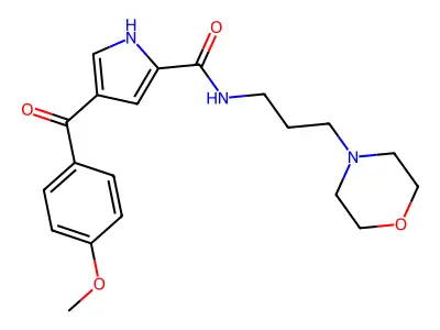 4-(4-methoxybenzoyl)-N-(3-morpholinopropyl)-1H-pyrrole-2-carboxamide structure