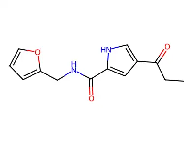 N-(2-furylmethyl)-4-propionyl-1H-pyrrole-2-carboxamide structure