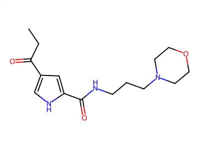N-(3-morpholinopropyl)-4-propionyl-1H-pyrrole-2-carboxamide structure