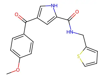 4-(4-methoxybenzoyl)-N-(2-thienylmethyl)-1H-pyrrole-2-carboxamide structure