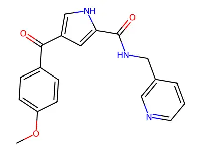 4-(4-methoxybenzoyl)-N-(3-pyridinylmethyl)-1H-pyrrole-2-carboxamide structure